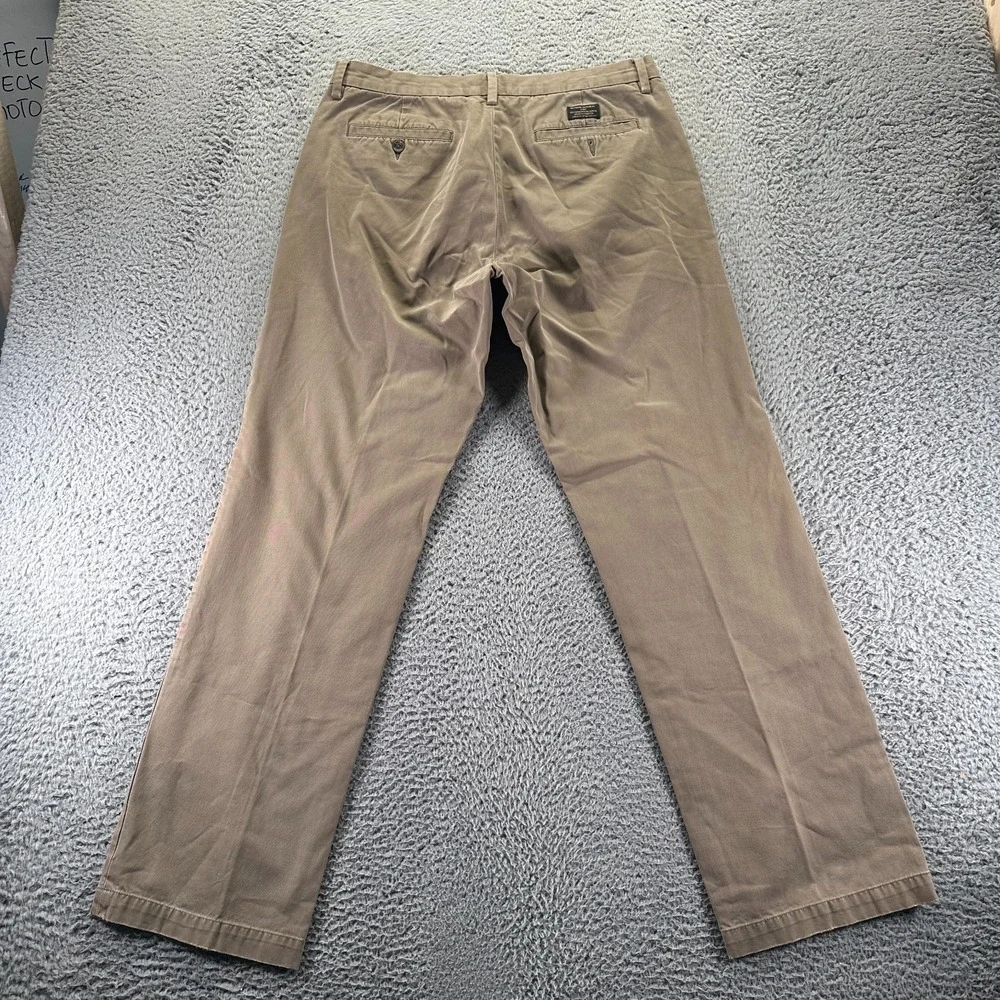 Banana Republic‎ Gavin Pant Mens 33x34 Brown Cotton Chino Straight Preppy Career